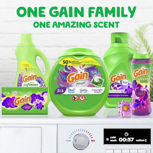 Gain Flings Laundry Detergent Soap Pacs 60 Ct Moonlight Breeze - Image 8