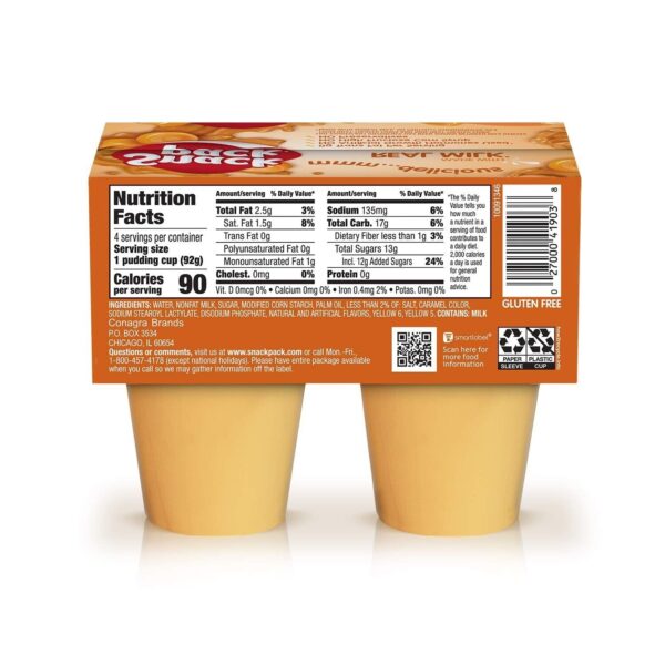 Snack Pack Butterscotch Pudding Cups, 4 Count (12 Pack) 48 total - Image 8