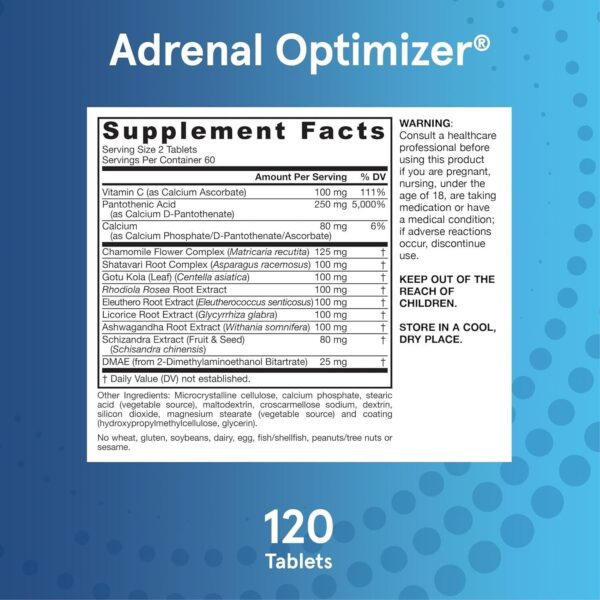 Jarrow Formulas Adrenal Optimizer - 120 Tablets - Dietary Supplement Supports . - Image 6