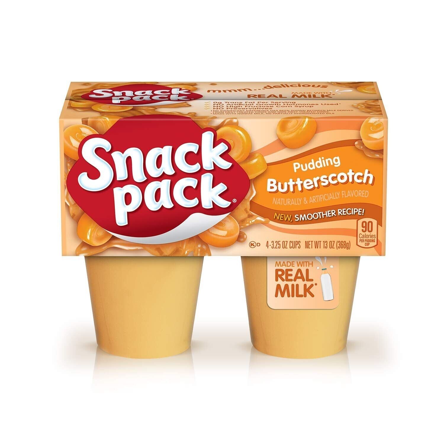 Snack Pack Butterscotch Pudding Cups, 4 Count (12 Pack) 48 total