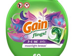 Gain Flings Laundry Detergent Soap Pacs 60 Ct Moonlight Breeze